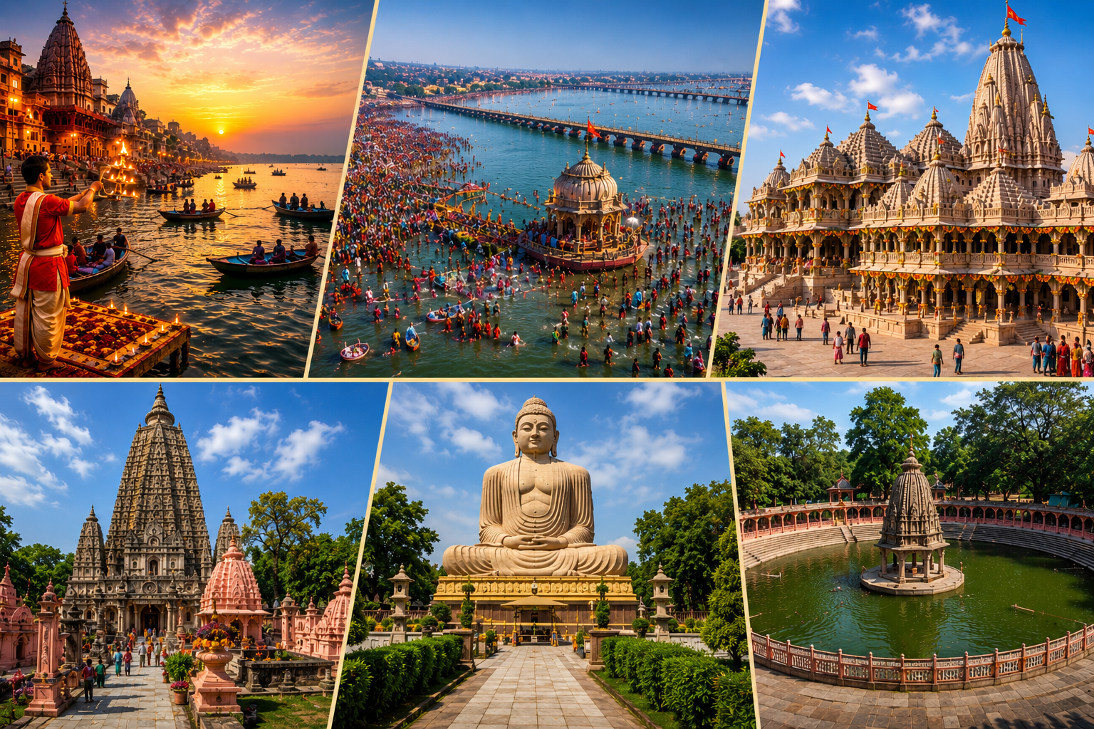 VARANASI, PRAYAGRAJ, AYODHYA, & BODH GAYA -12 DAYS TRAIN TRIP(9 Nights special stay at Kasi)