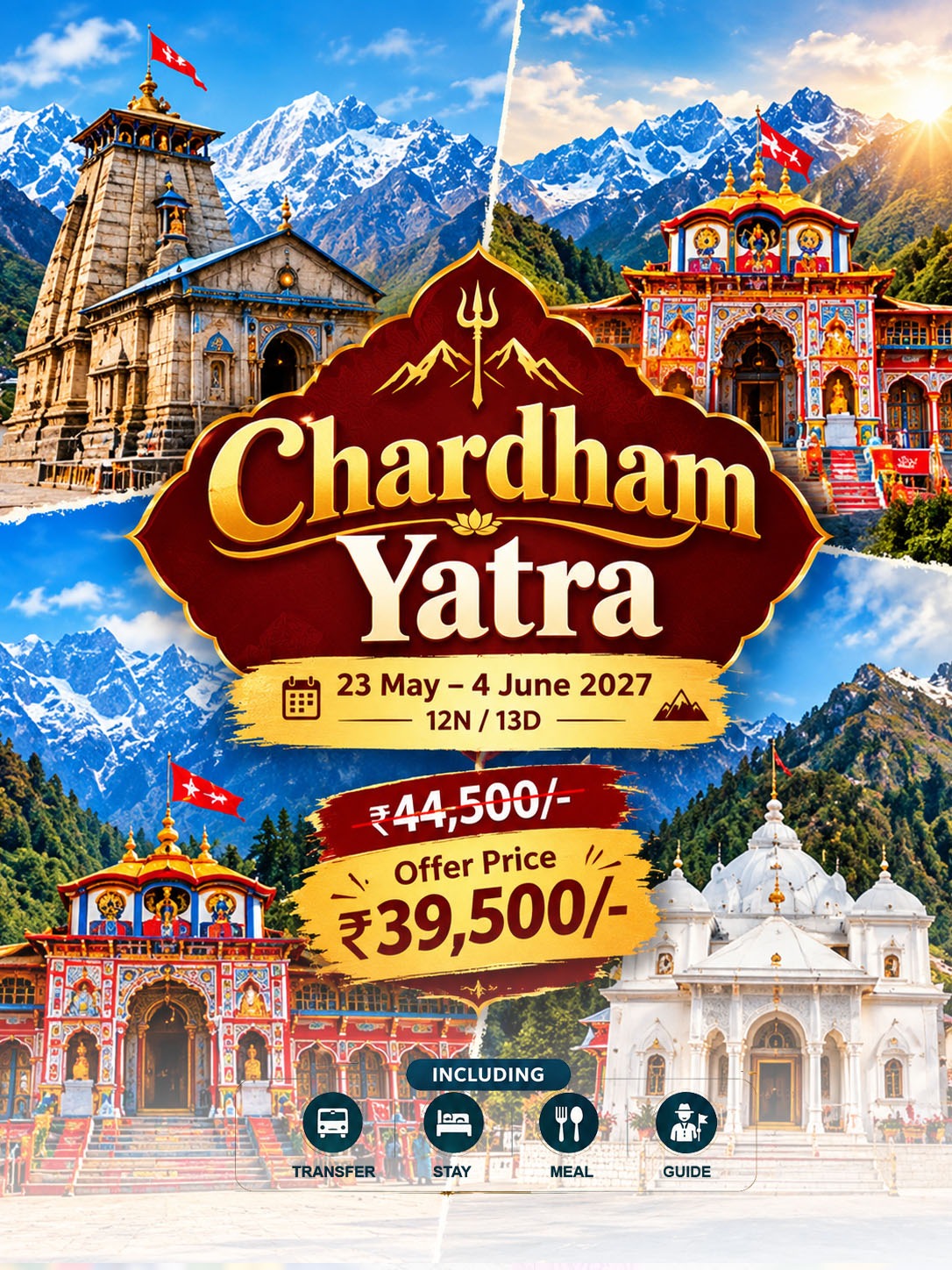 Char Dham Yatra Package 2027 at ₹39,500 | SSB Travelz