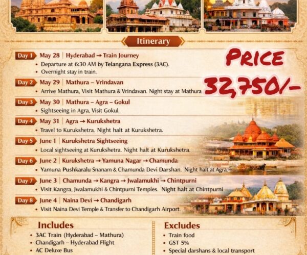 Divine North India Shaktipeet & Yamuna Pushkaralu Yatra